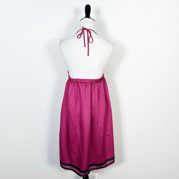 Y2K Old Navy Halter Babydoll Satin Slip Dress Open Back Pink Polka Dot Small - Picture 7 of 12